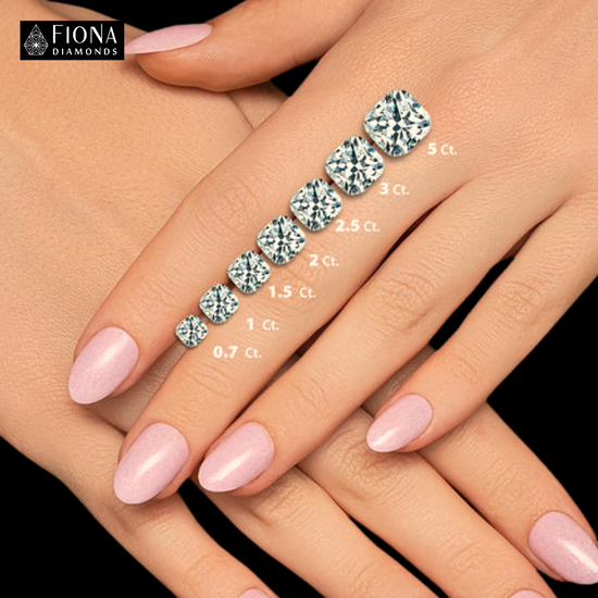 1ct Cushion Halo Lab Diamond Earring - Fiona Diamonds - Fiona Diamonds