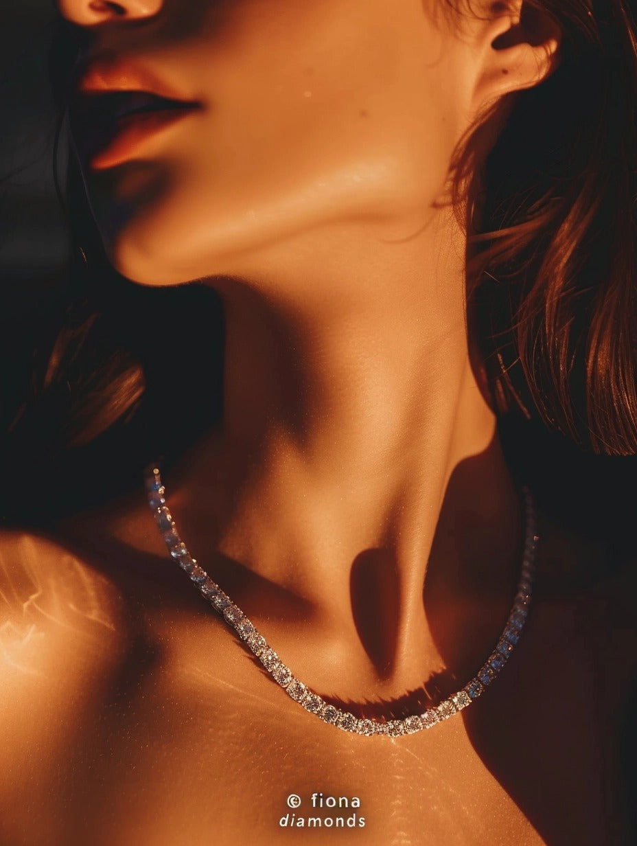 30 Pointer Lab Diamond Single Line Necklace - Fiona Diamonds - Fiona Diamonds