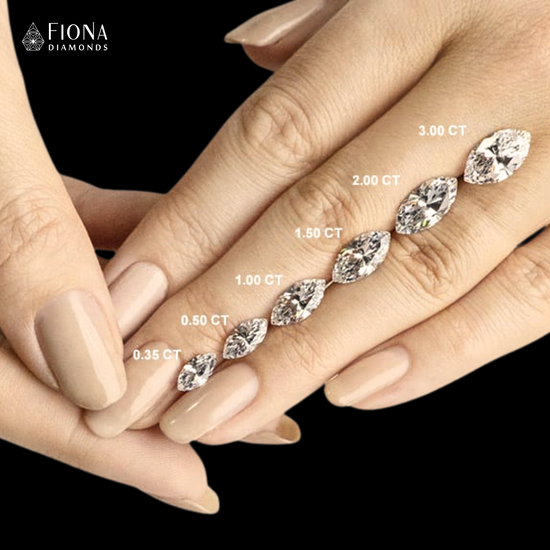 Nova 0.50 Pointer Marquise Lab Diamond  Stud Earrings - Fiona Diamonds - Fiona Diamonds