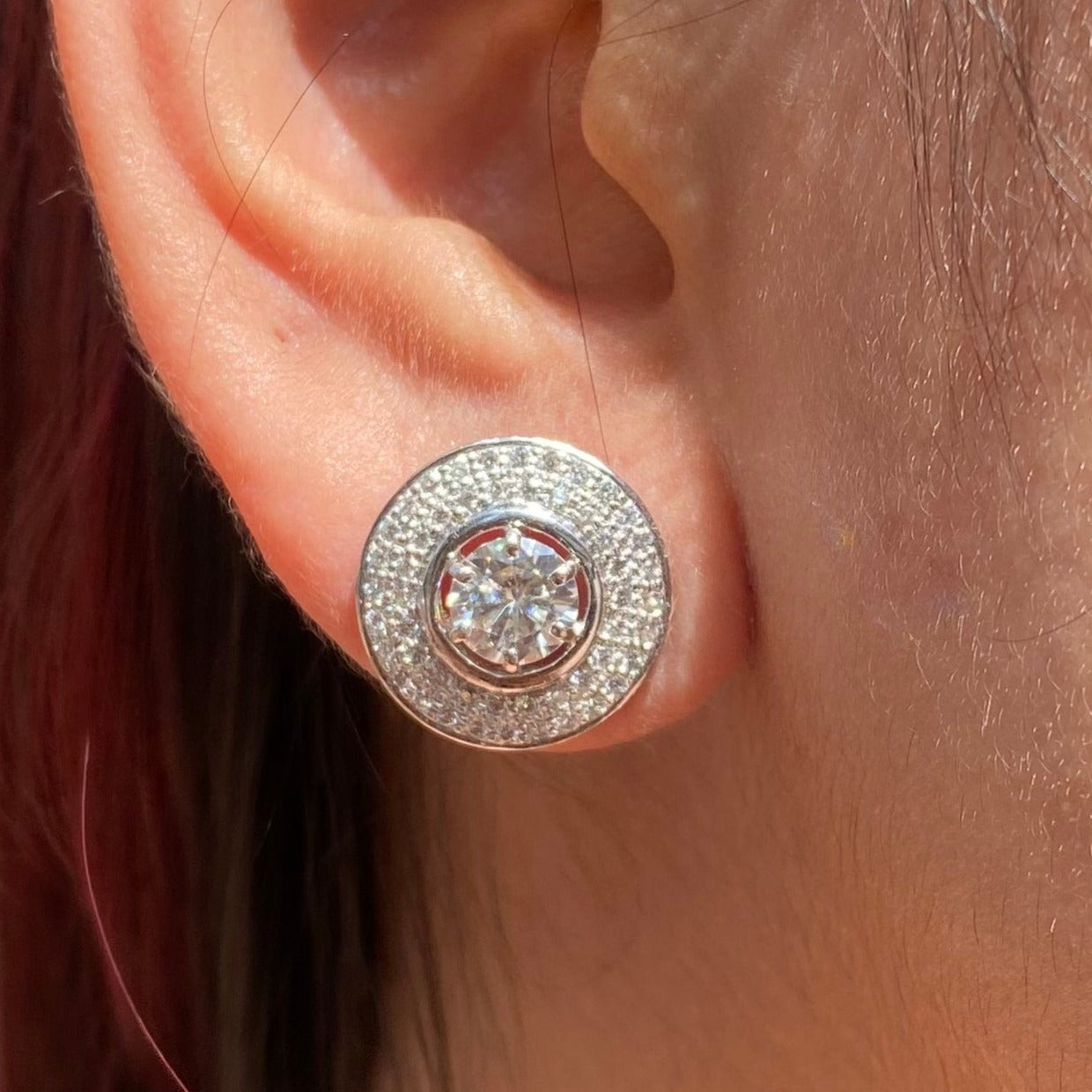 Roman Moissanite Earring - Fiona Diamonds - Fiona Diamonds