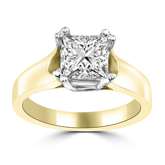 Bhavin 1ct Princess Lab Diamond Men Ring - Fiona Diamonds - Fiona Diamonds