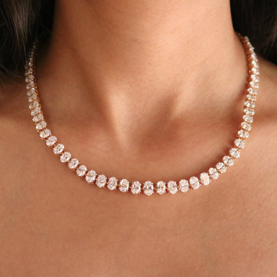 Radiancea 0.35 Pointer Oval Lab Diamond Necklace - Fiona Diamonds - Fiona Diamonds
