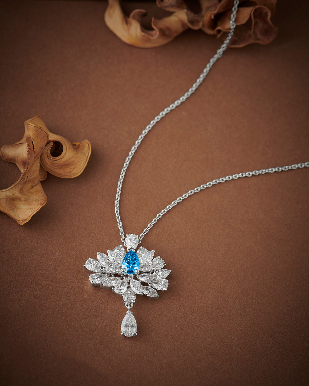 CoAquaGlow Lab Diamond Necklace - Fiona Diamonds - Fiona Diamonds