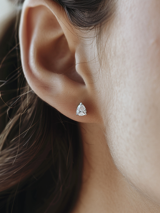 Solstice 0.5ct Pear Solitaire Lab Diamond Earrings