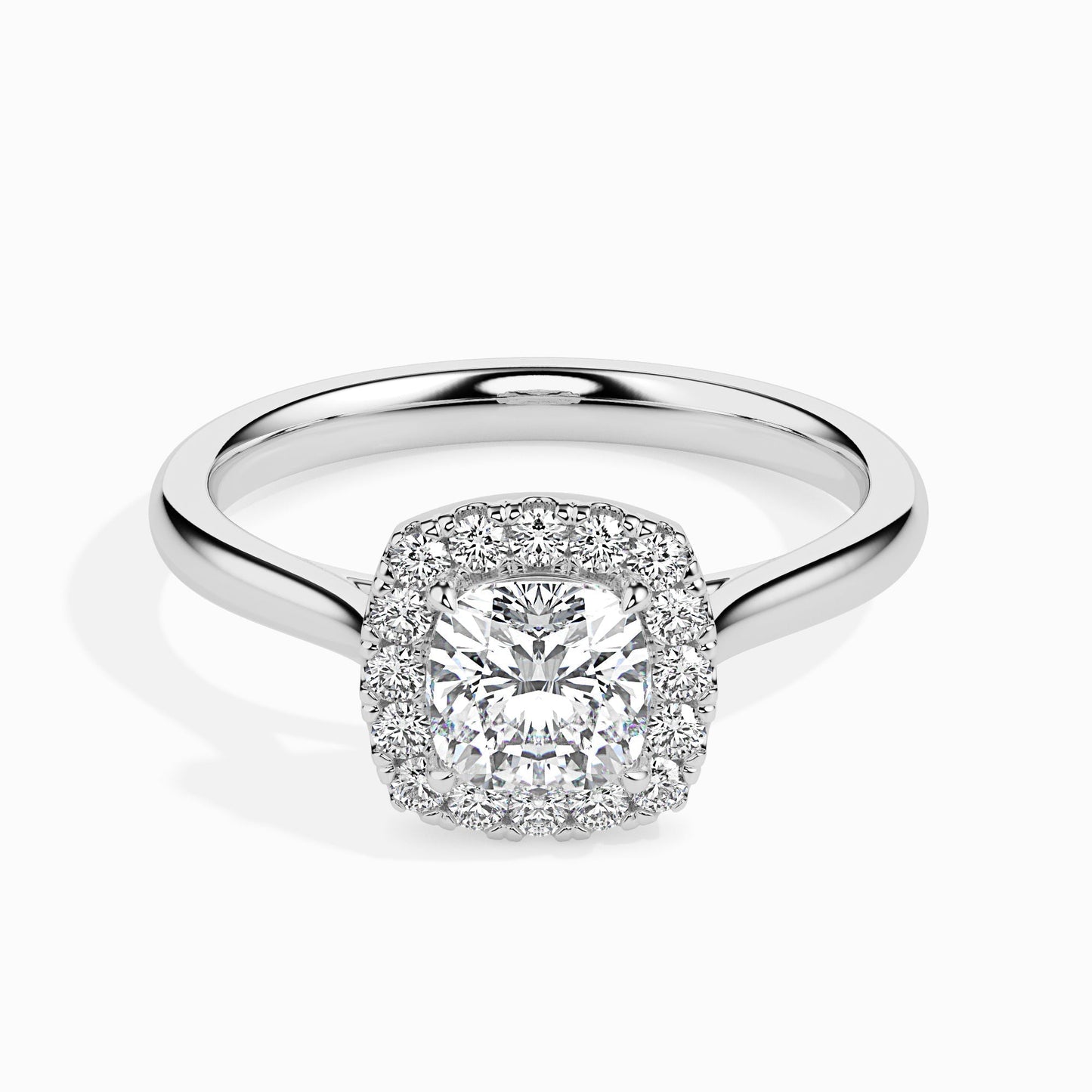 50 pointer Lab Diamond  solitaire engagement ring 18 karat white gold Fiona Diamonds