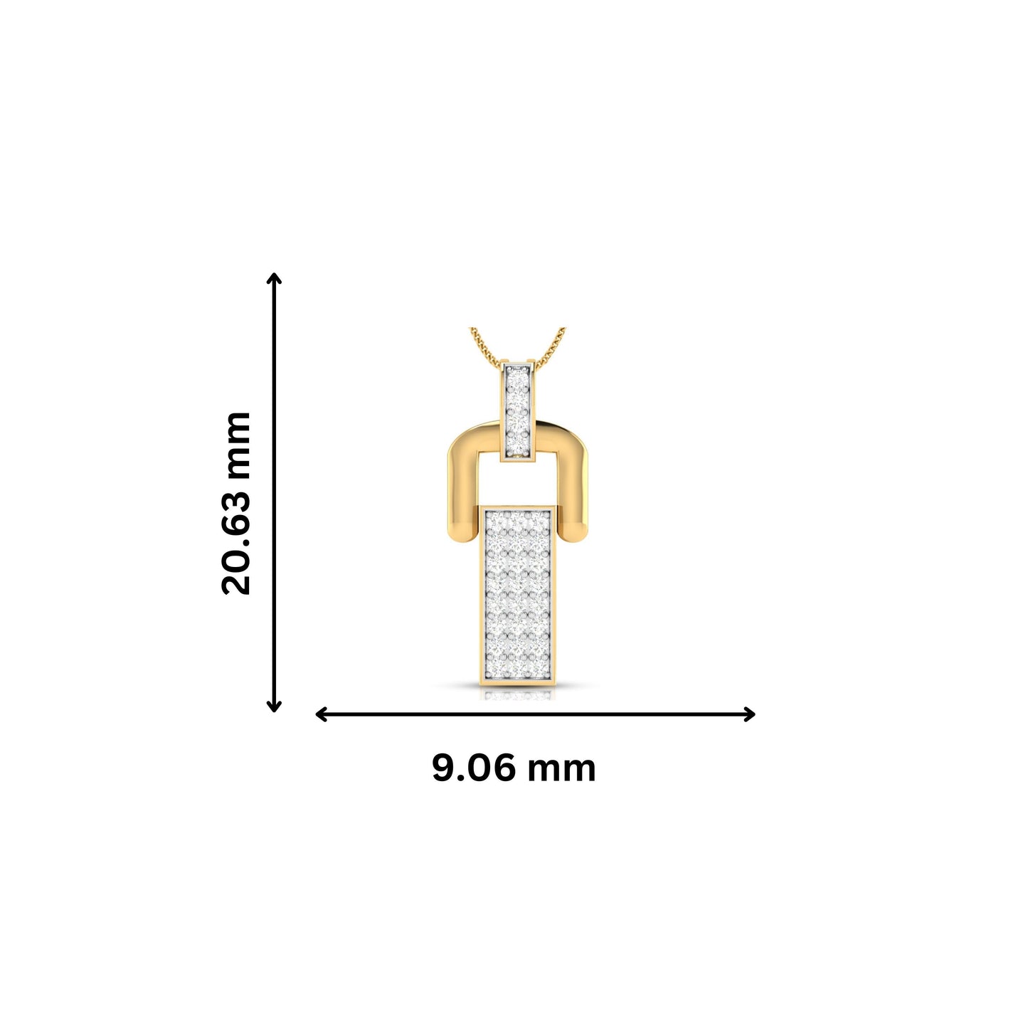 Osciller modern lab grown diamond pendant design Fiona Diamonds