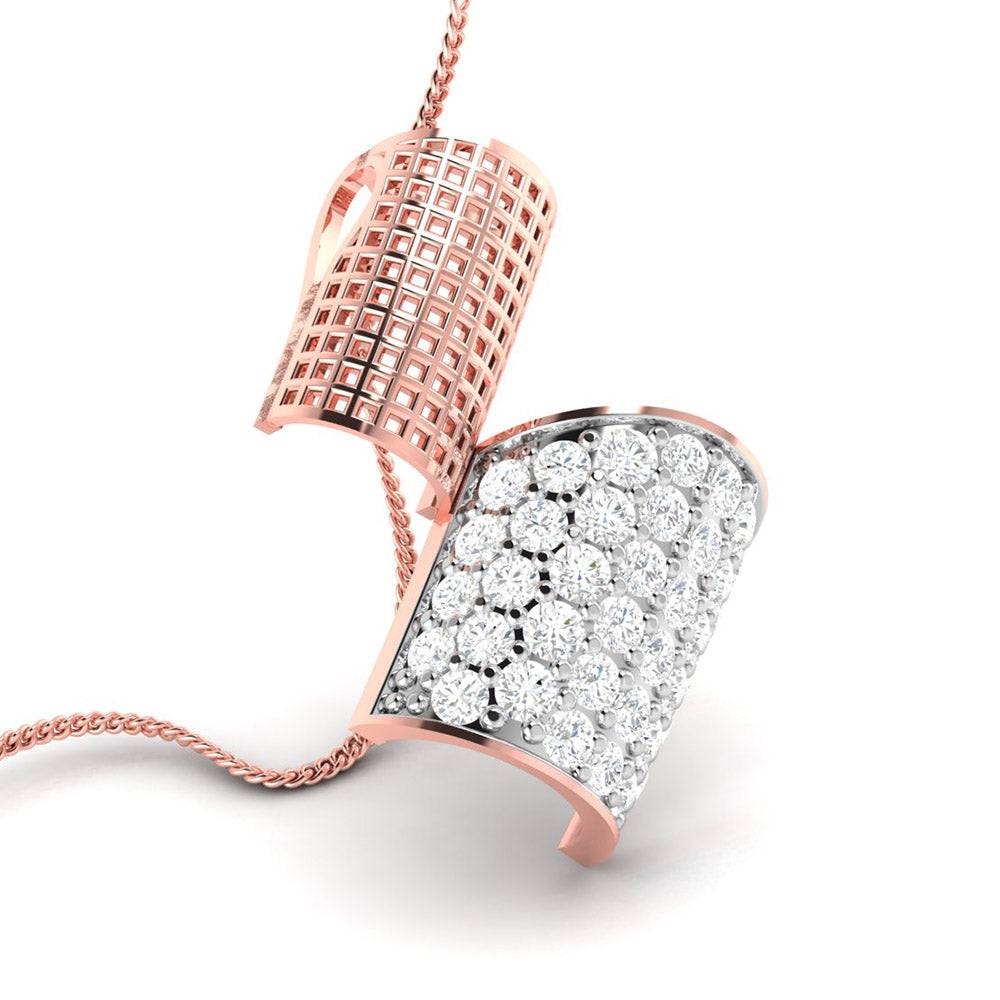 Scicosso modern lab grown diamond pendant design Fiona Diamonds