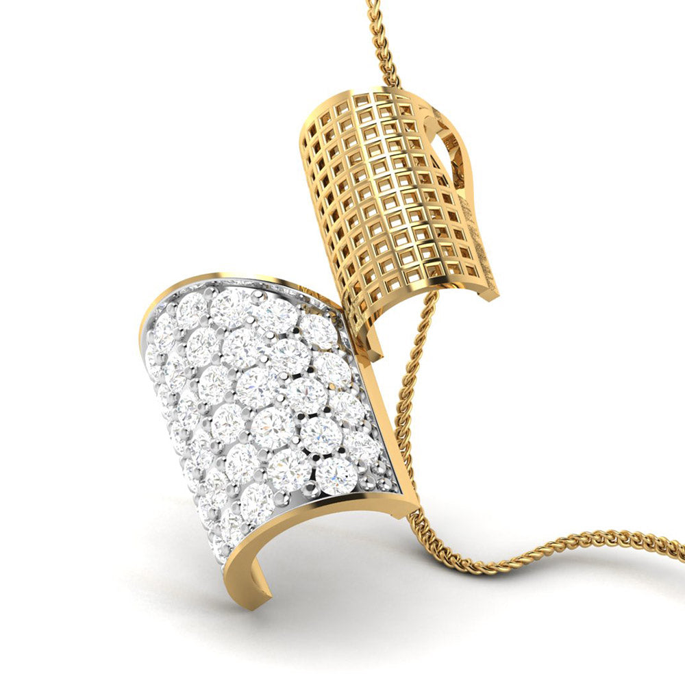 Scicosso modern lab grown diamond pendant design Fiona Diamonds