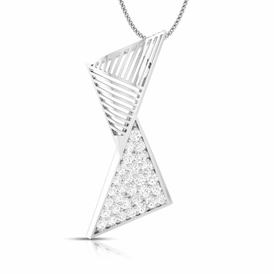 Echelle Round unique lab grown diamond pendant design Fiona Diamonds