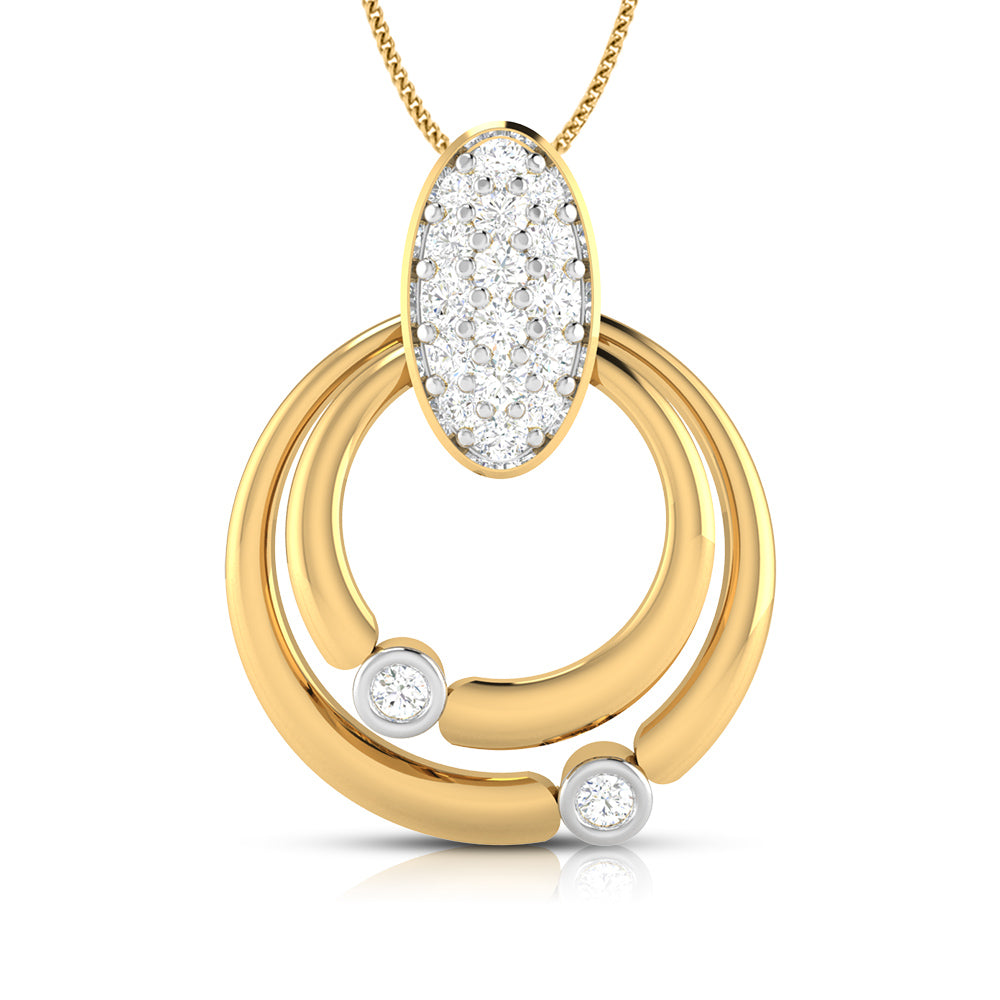 Loophole Round unique lab grown diamond pendant design Fiona Diamonds