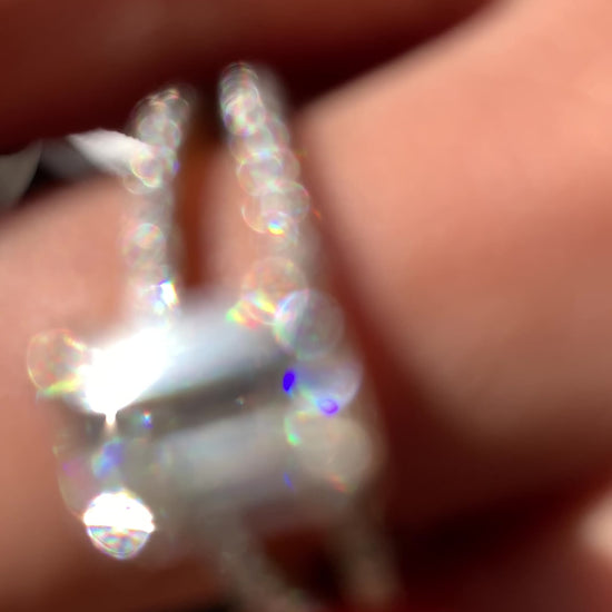 Load and play video in Gallery viewer, Ready To Ship Sloane Moissanite Ring Online at Fiona Diamonds
