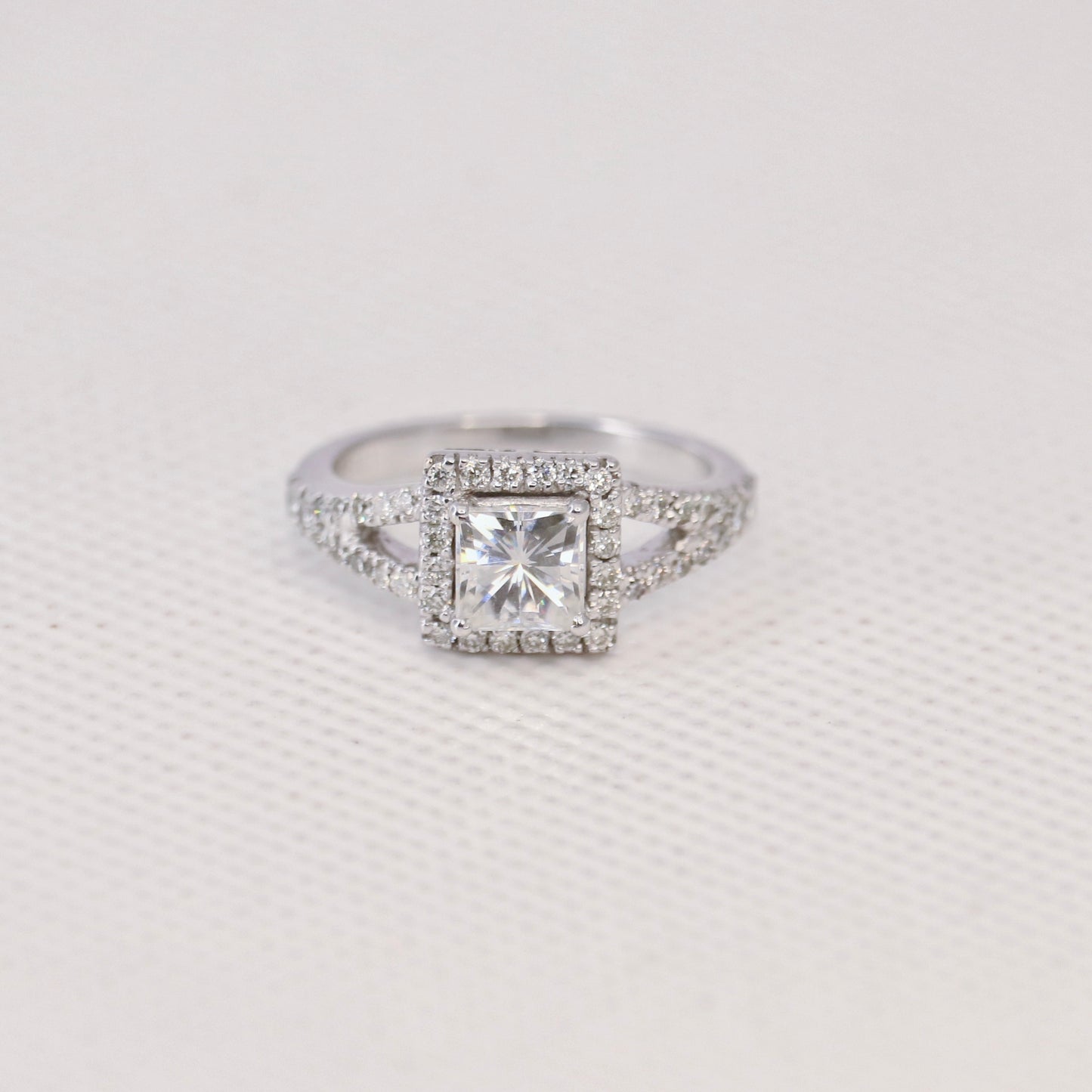 Ready To Ship Dazzle Moissanite Ring Online at Fiona Diamonds
