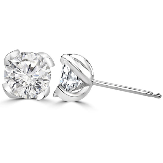 Graceful 2ct Round  Lab Diamond Stud Earrings - Fiona Diamonds - Fiona Diamonds