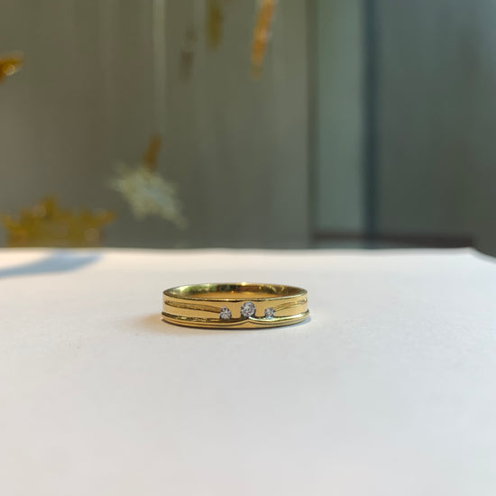 gold engagement ring for female by Fiona Diamonds