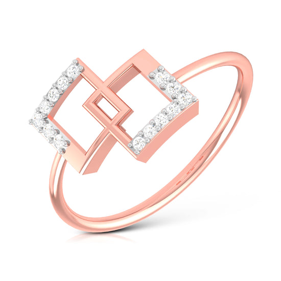 Bela lab grown diamond ring simple round ring design Fiona Diamonds