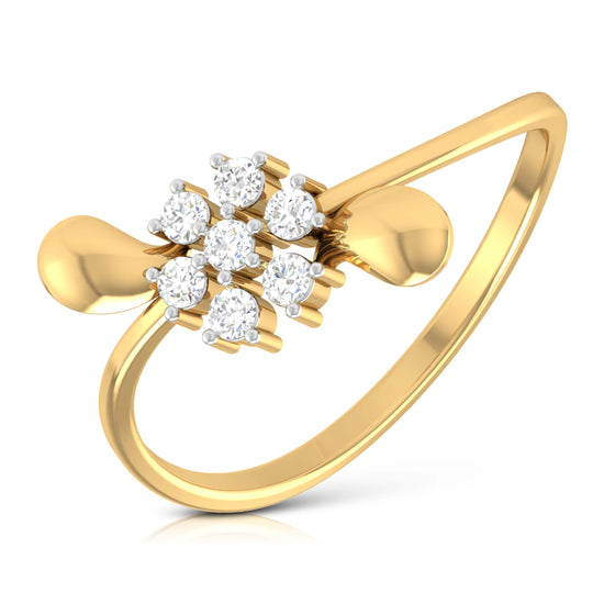 Bow lab grown diamond ring unique ring design Fiona Diamonds