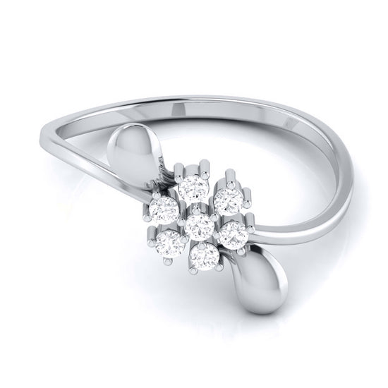 Bow lab grown diamond ring unique ring design Fiona Diamonds