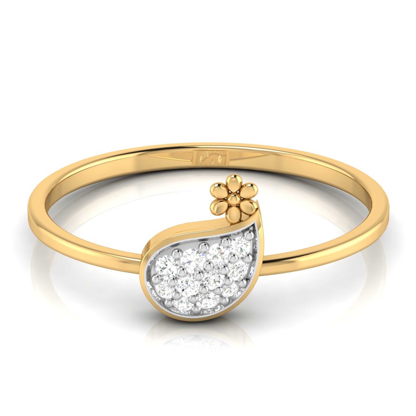 Droplet lab grown diamond ring trendy ring design Fiona Diamonds