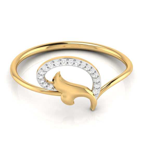 Arc lab grown diamond ring simple round ring design Fiona Diamonds