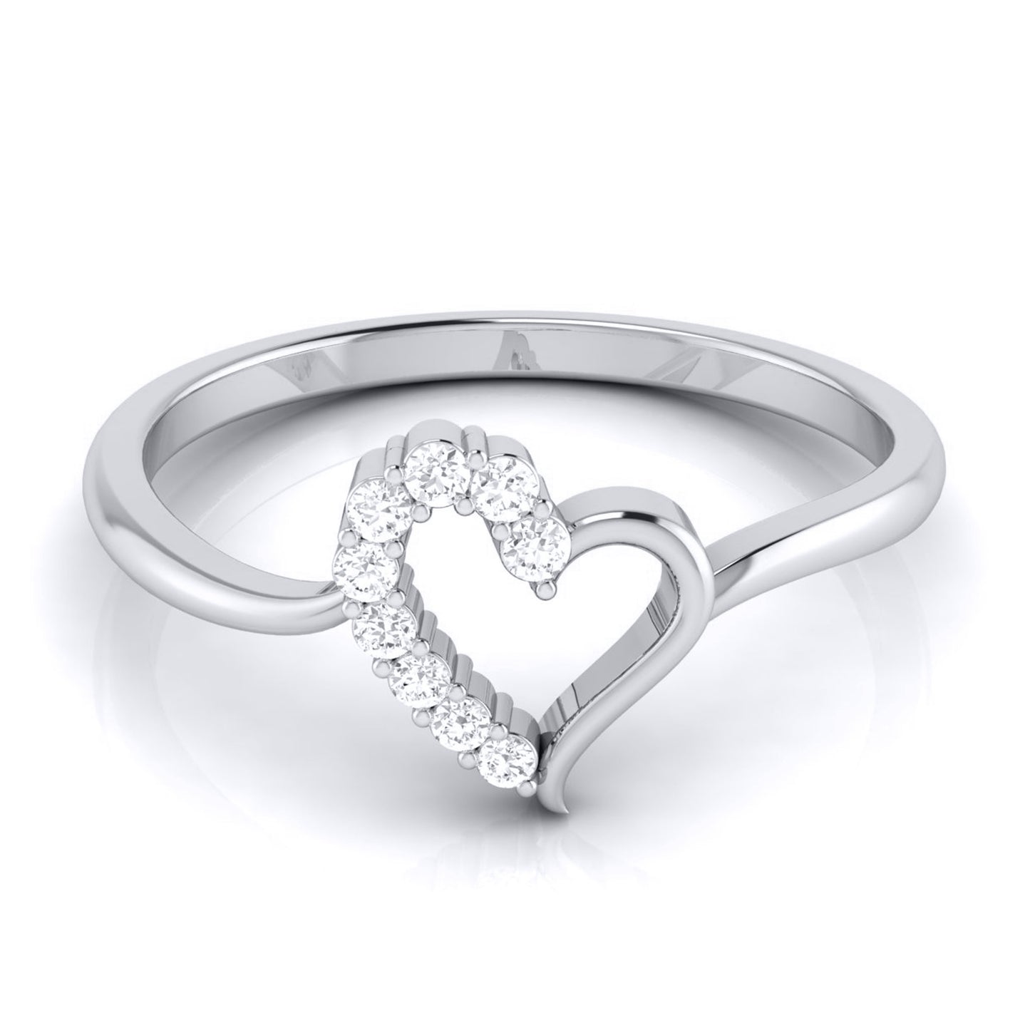Fraction lab grown diamond ring sleek ring Fiona Diamonds