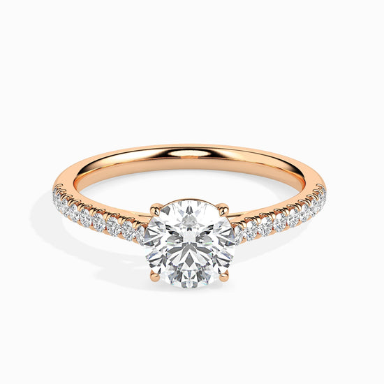 1ct Round Lab Diamond Wed Solitaire Ring - Fiona Diamonds - Fiona Diamonds