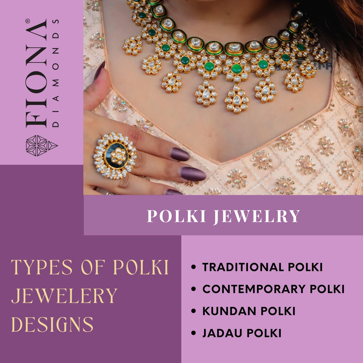 This Wedding Season Upgrade Your Look With Designer Diamond Polki Jewelry
