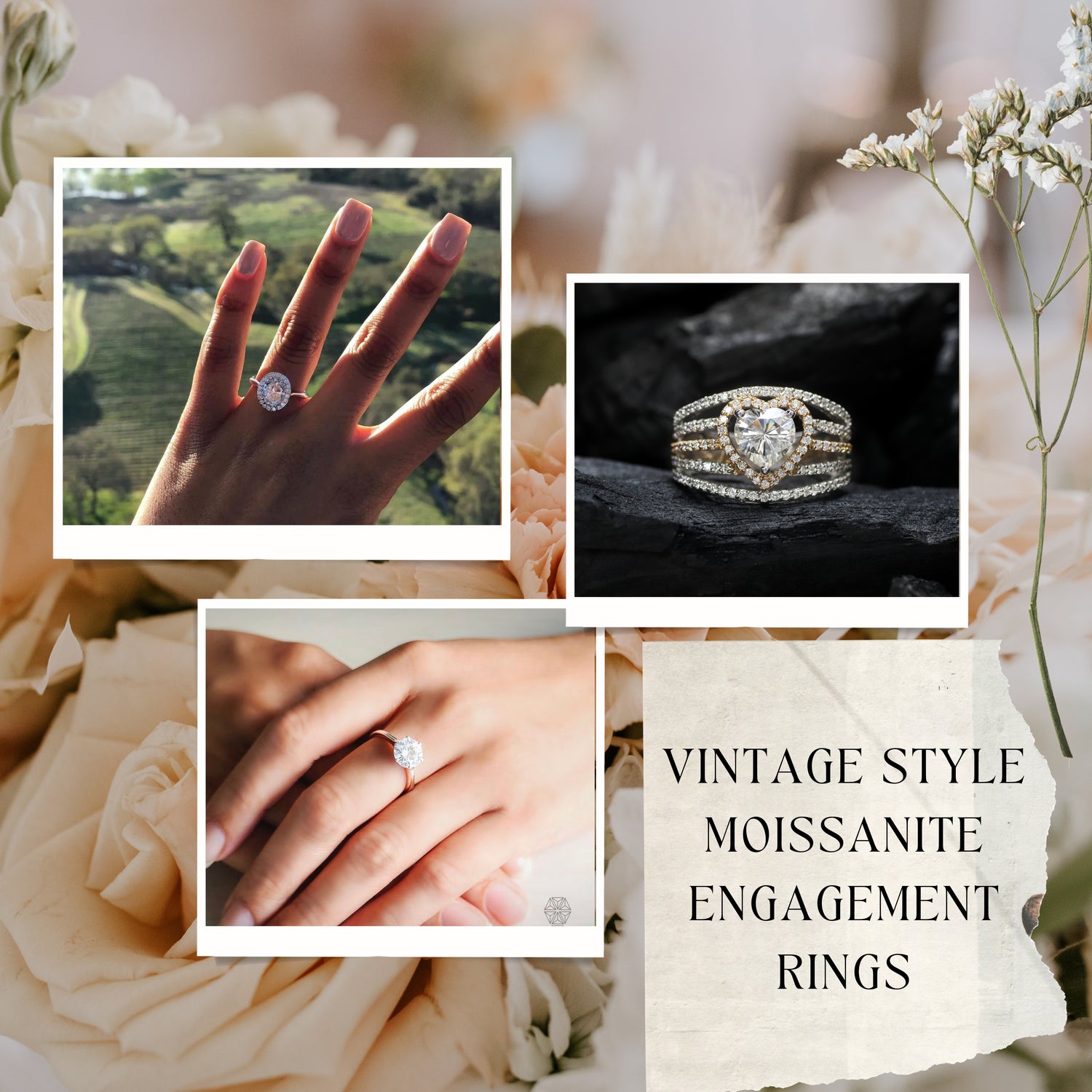 VINTAGE MOISSANITE RINGS