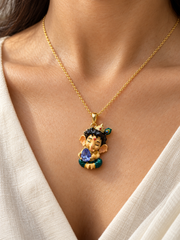 Vighnavinashak Lab Diamond Pendant