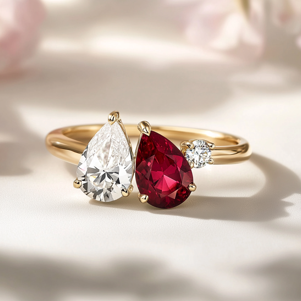 Emorya Lab Diamond Toi et Moi Ring - Fiona Diamonds - Fiona Diamonds