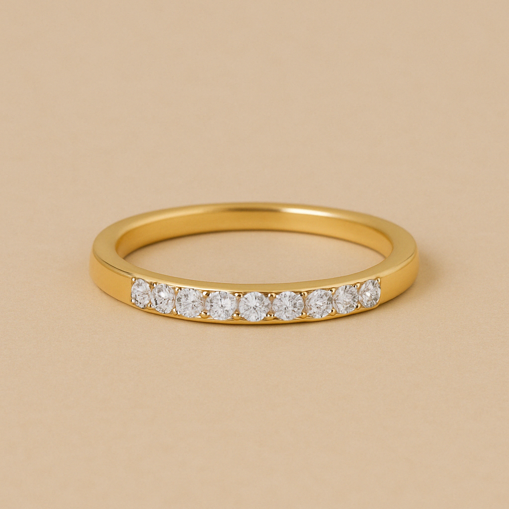 0.17ct Lab Grown Diamond Ring in 18kt Gold Vermeil - Fiona Diamonds - Fiona Diamonds