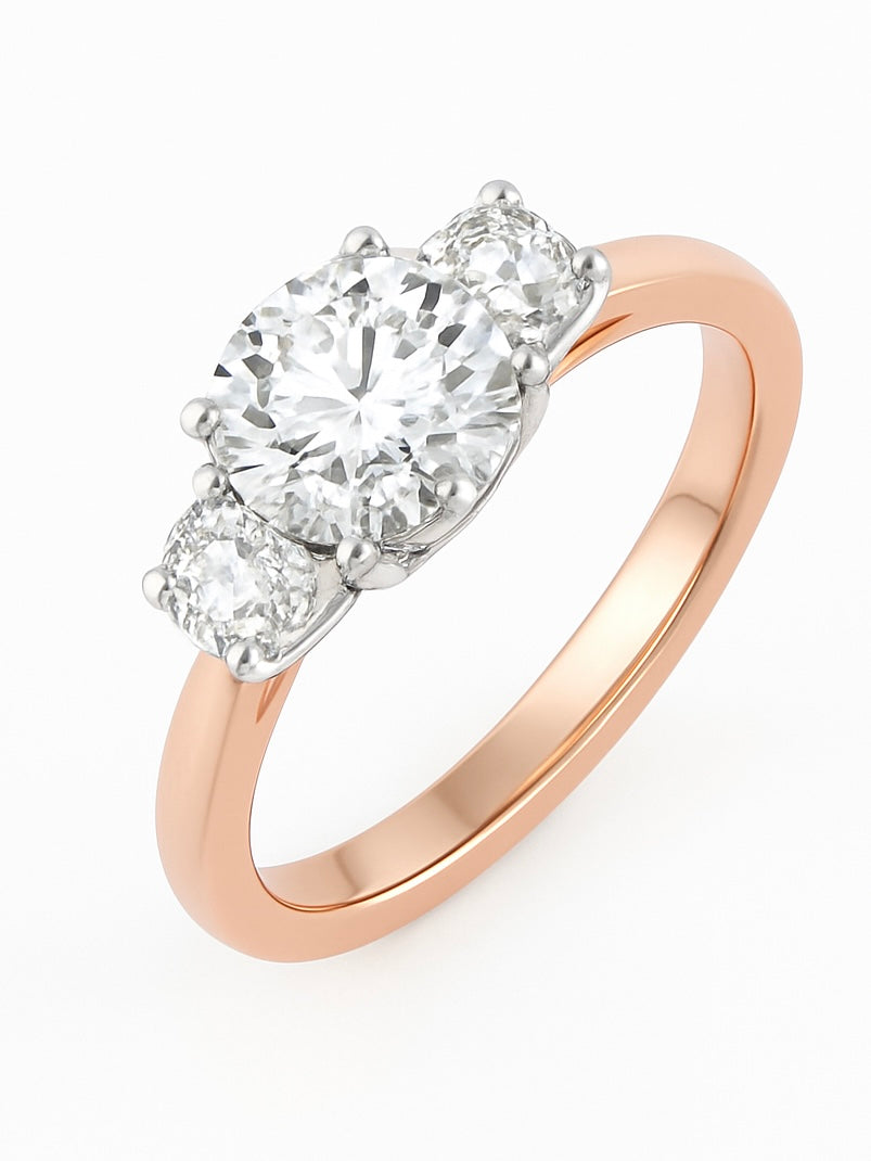 Xiaoqing 1ct Lab Diamond Ring – Fiery & Feminine - Fiona Diamonds - Fiona Diamonds