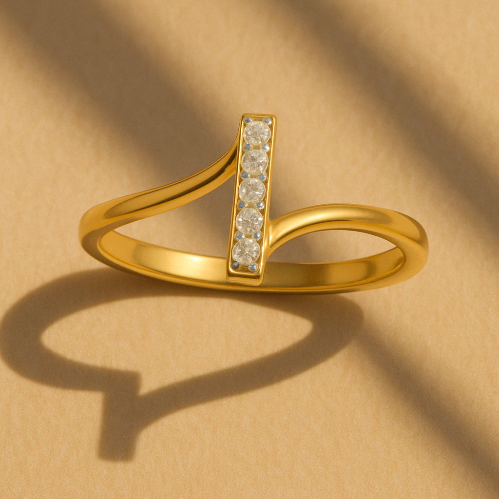 0.08ct Lab Grown Diamond Ring in 18kt Gold Vermeil - Fiona Diamonds - Fiona Diamonds