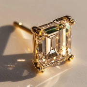 Echo Lab Diamond 1ct Emerald Mens Stud - Fiona Diamonds - Fiona Diamonds