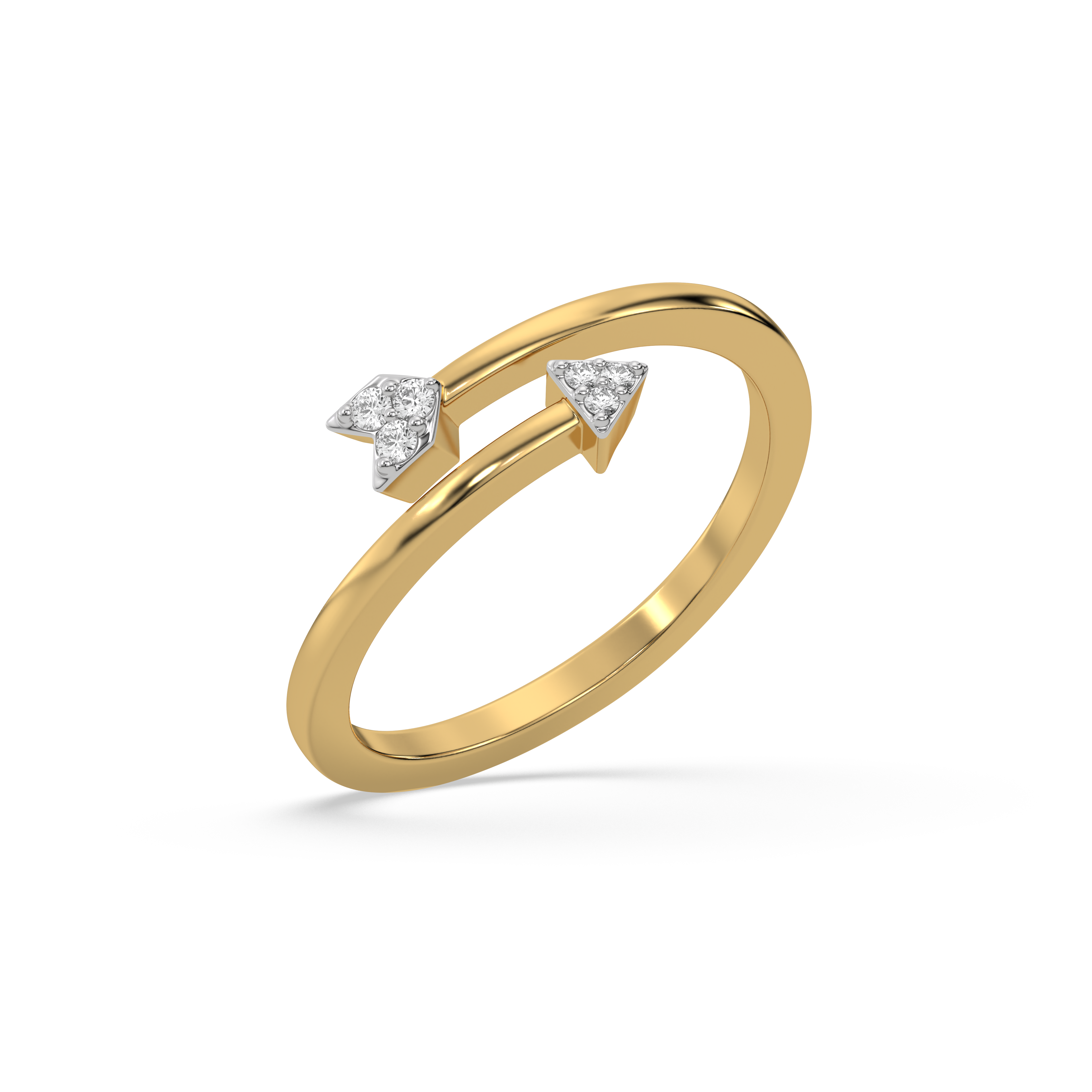 0.05ct Lab Grown Diamond Ring in 18kt Gold Vermeil - Fiona Diamonds - Fiona Diamonds