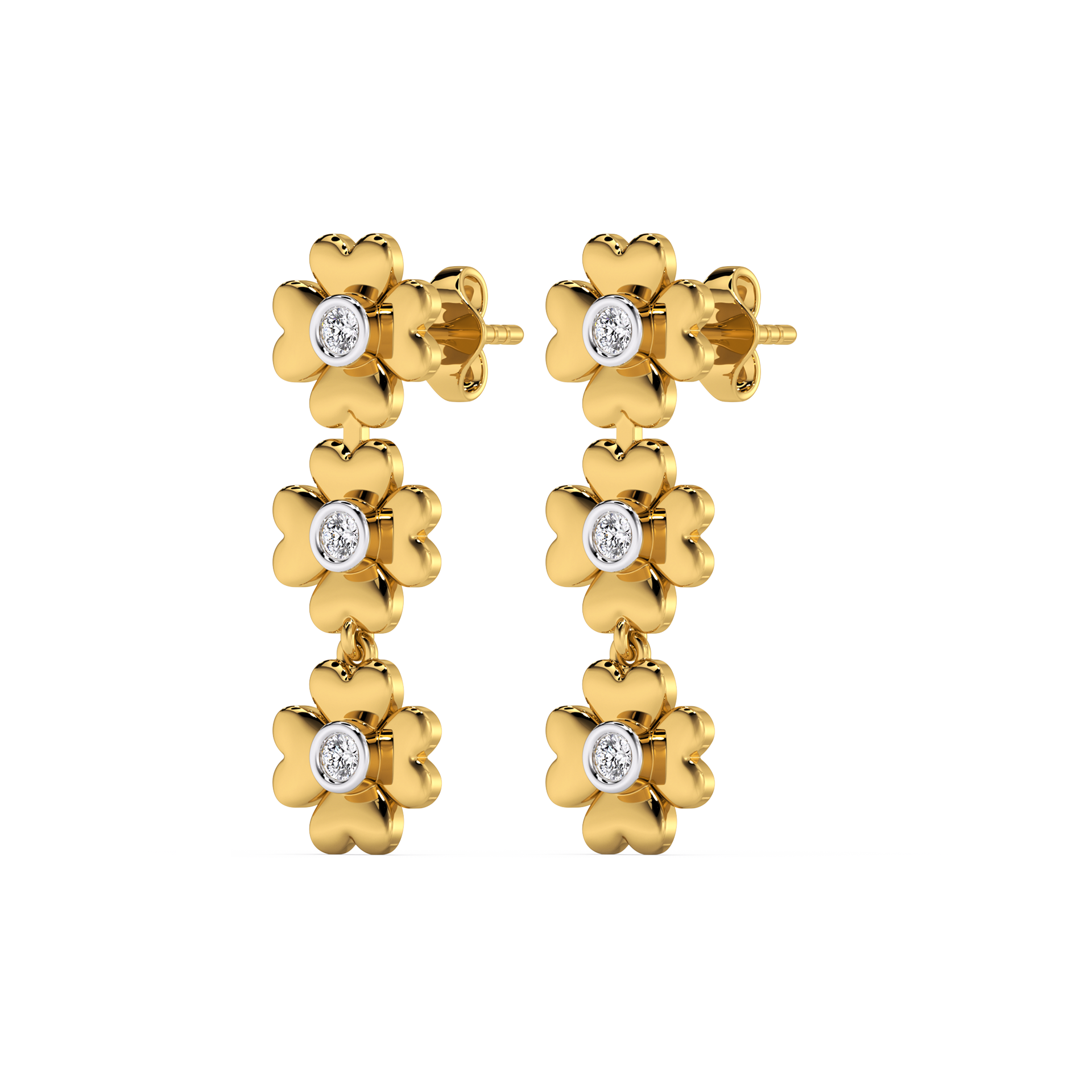 0.2ct Lab Grown Diamond Earring in 18kt Gold Vermeil - Fiona Diamonds - Fiona Diamonds