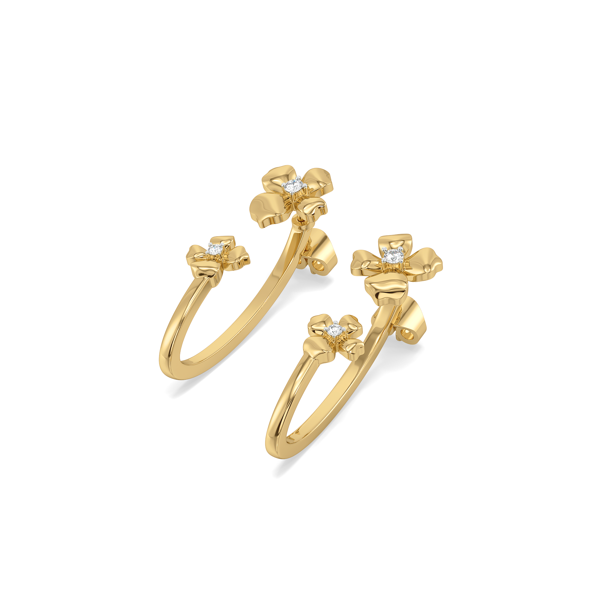 0.14ct Lab Grown Diamond Earring in 18kt Gold Vermeil - Fiona Diamonds - Fiona Diamonds