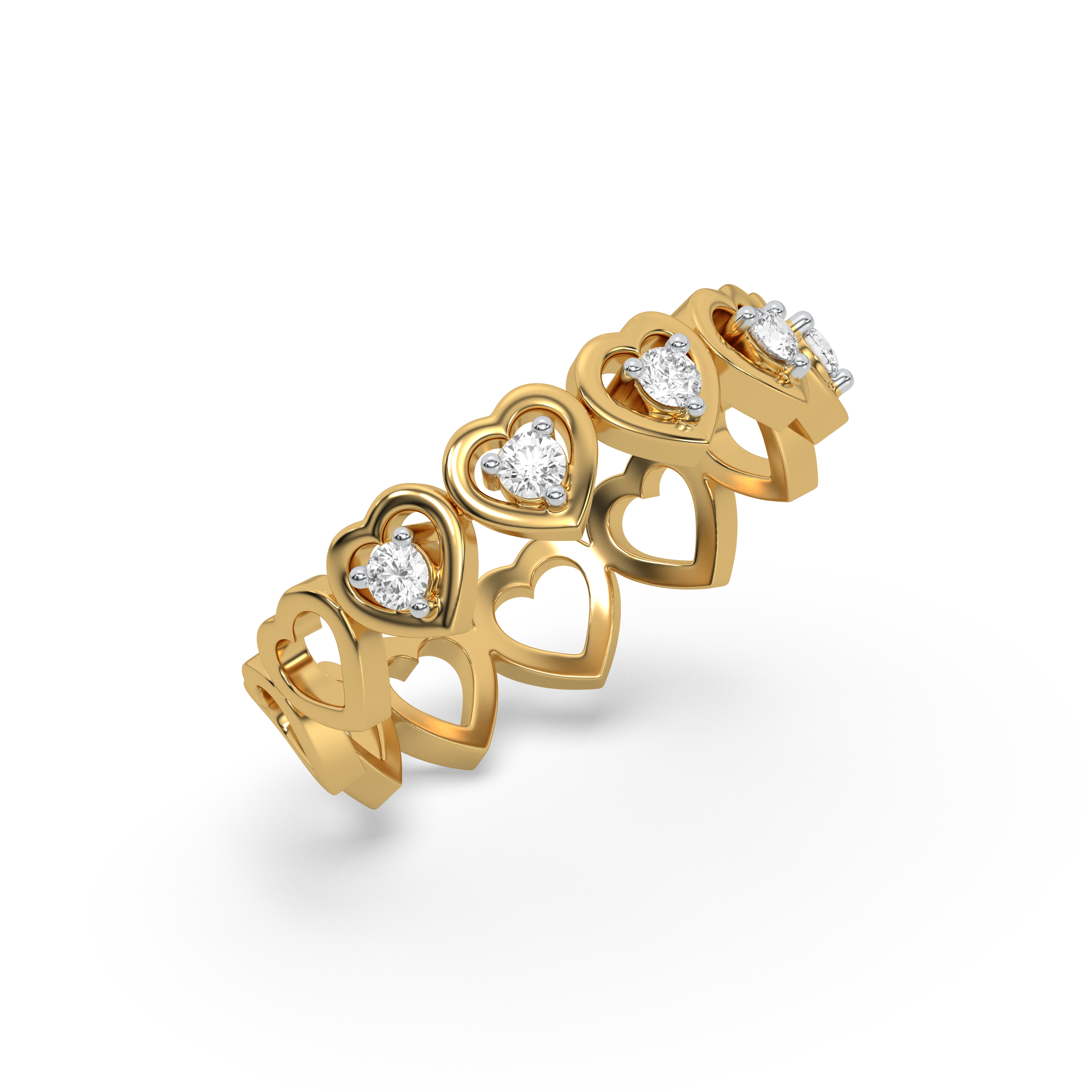 0.18ct Lab Grown Diamond Ring in 18kt Gold Vermeil - Fiona Diamonds - Fiona Diamonds
