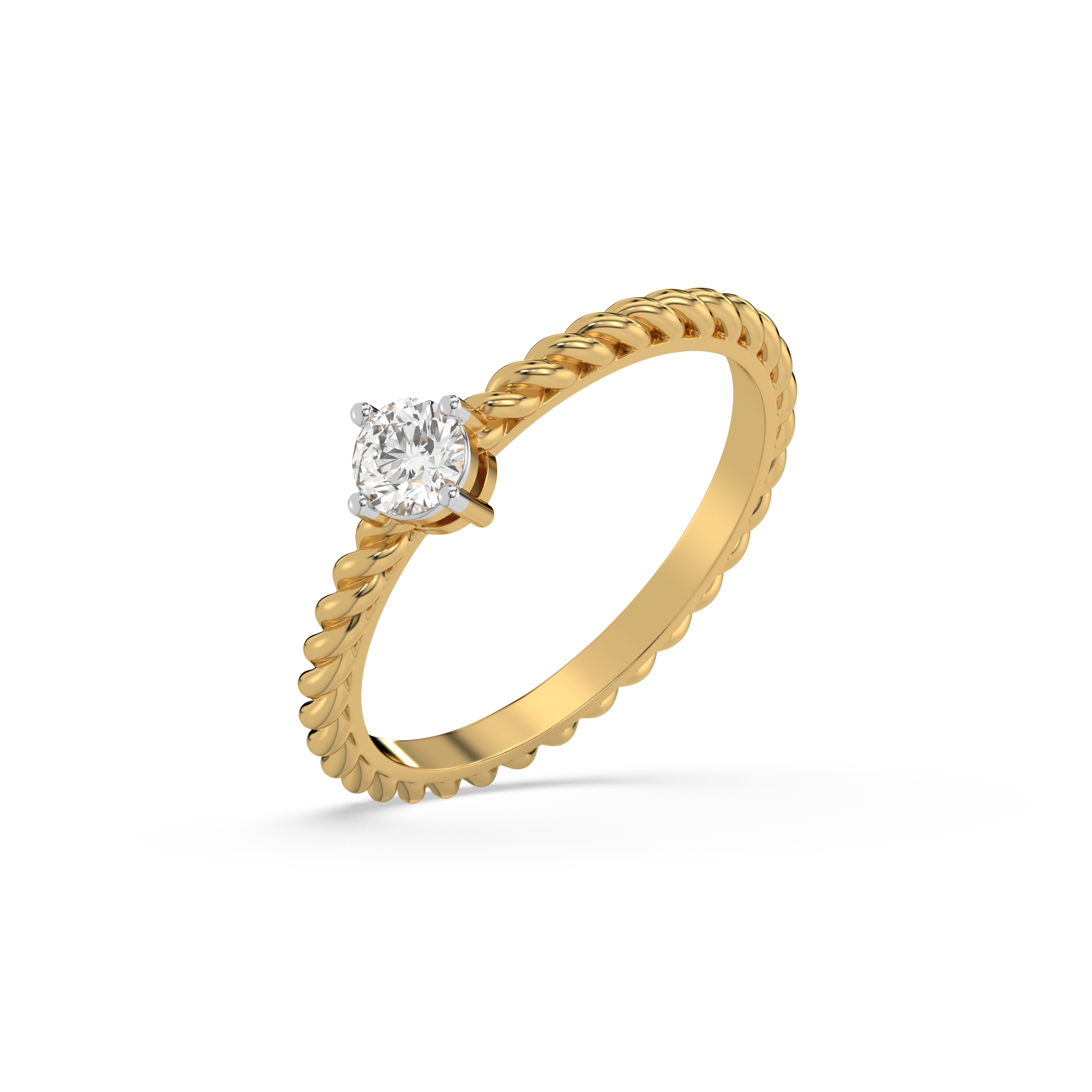 0.22ct Lab Grown Diamond Ring in 18kt Gold Vermeil - Fiona Diamonds - Fiona Diamonds