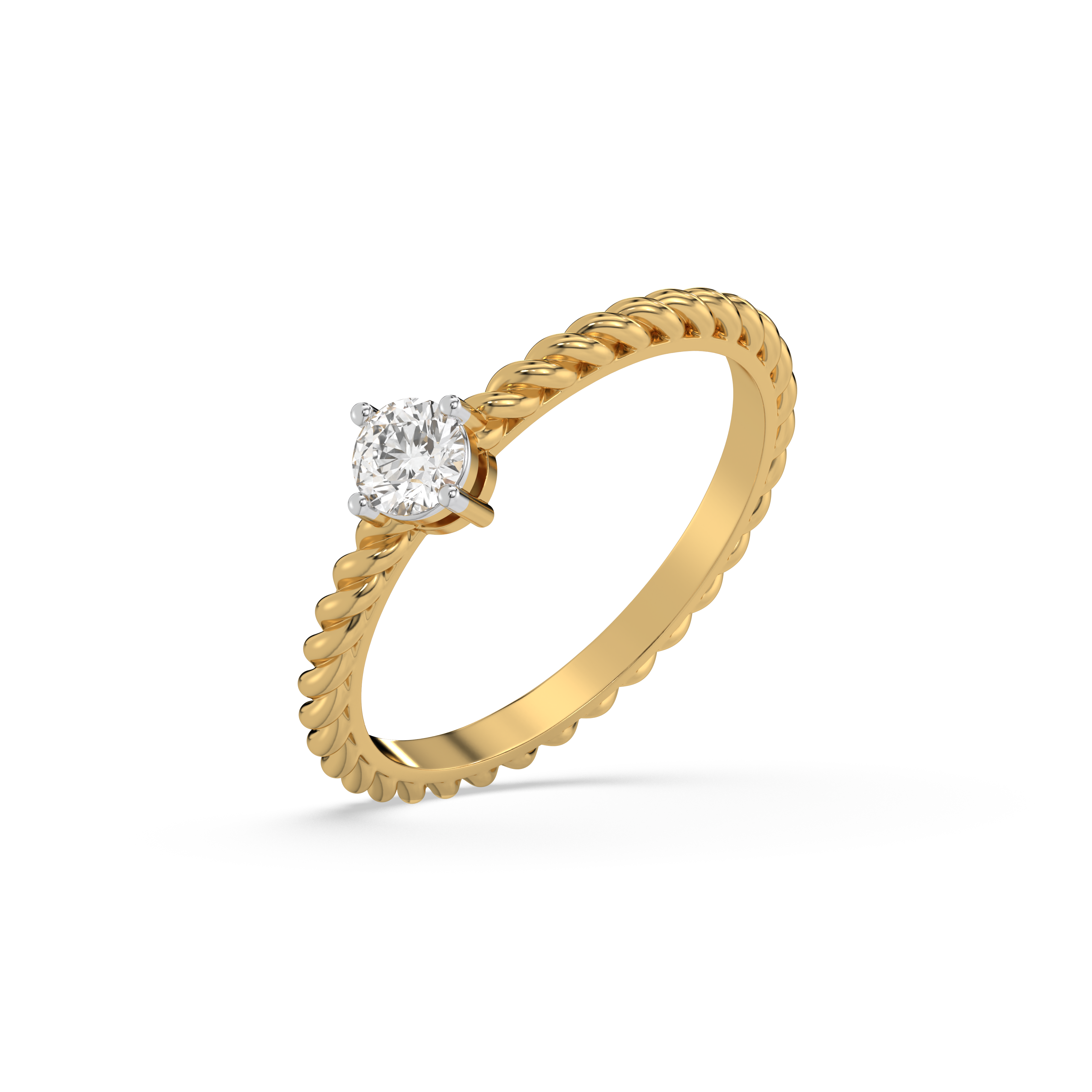 0.22ct Lab Grown Diamond Ring in 18kt Gold Vermeil - Fiona Diamonds - Fiona Diamonds
