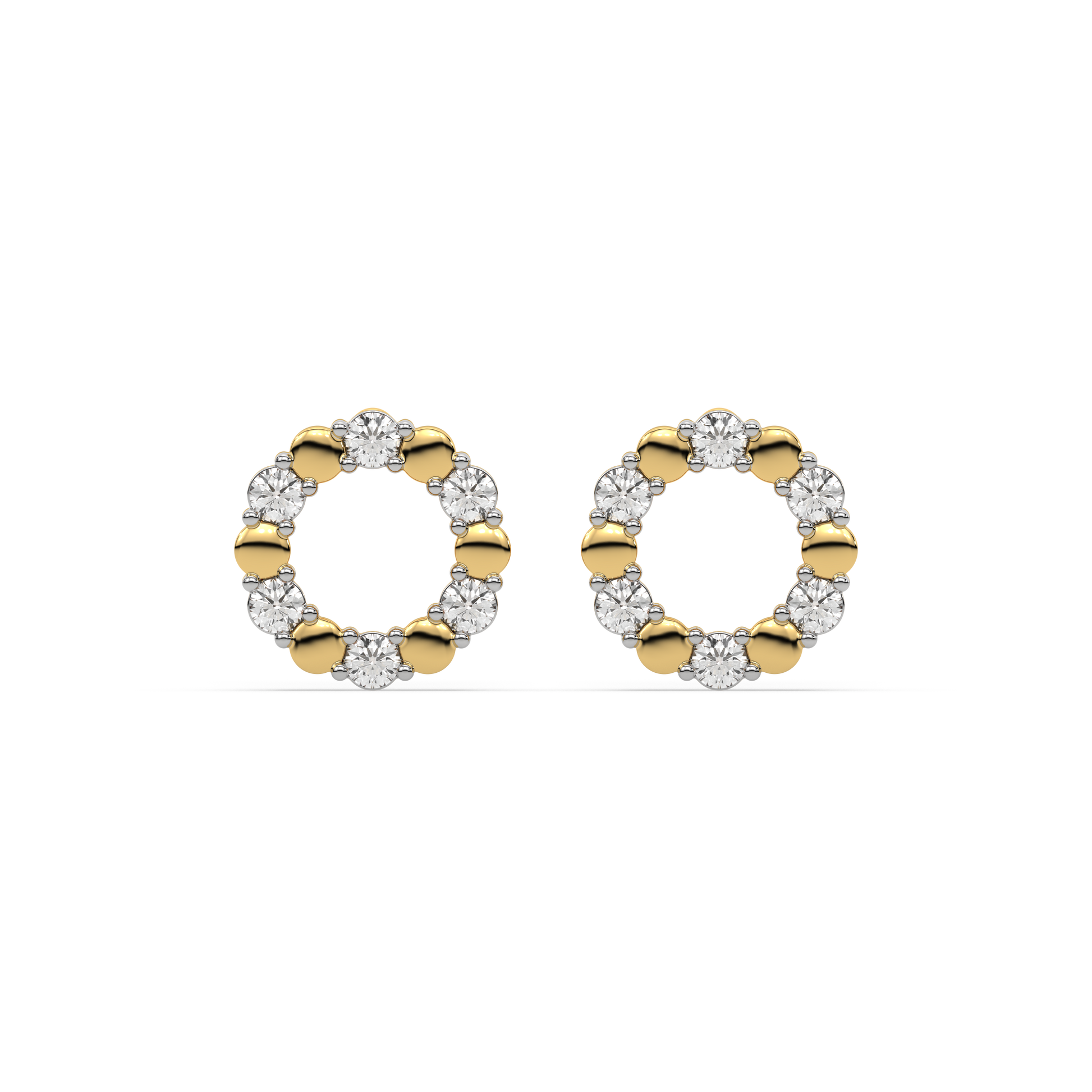 0.15ct Lab Grown Diamond Earring in 18kt Gold Vermeil - Fiona Diamonds - Fiona Diamonds