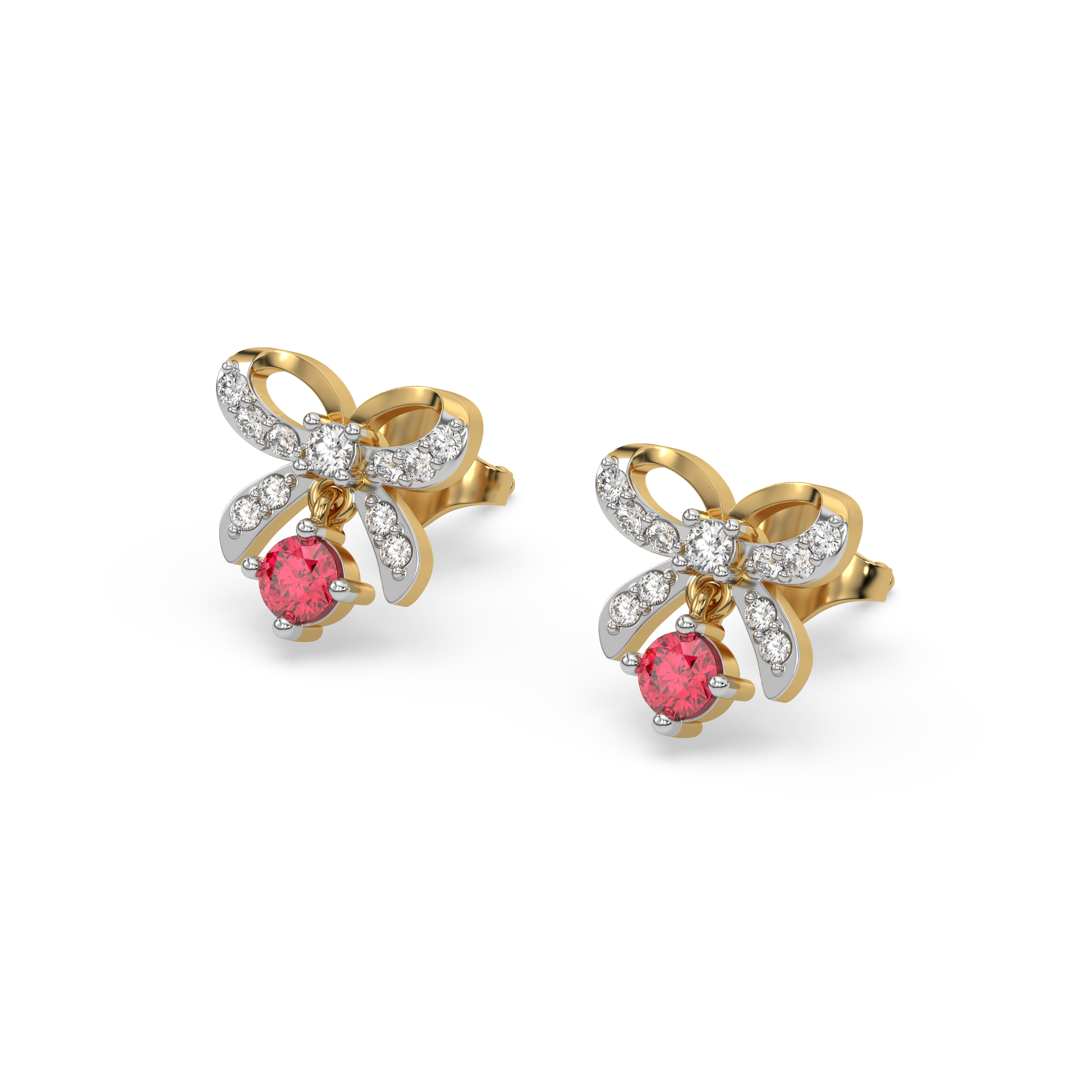 0.16ct Lab Grown Diamond Earring in 18kt Gold Vermeil - Fiona Diamonds - Fiona Diamonds