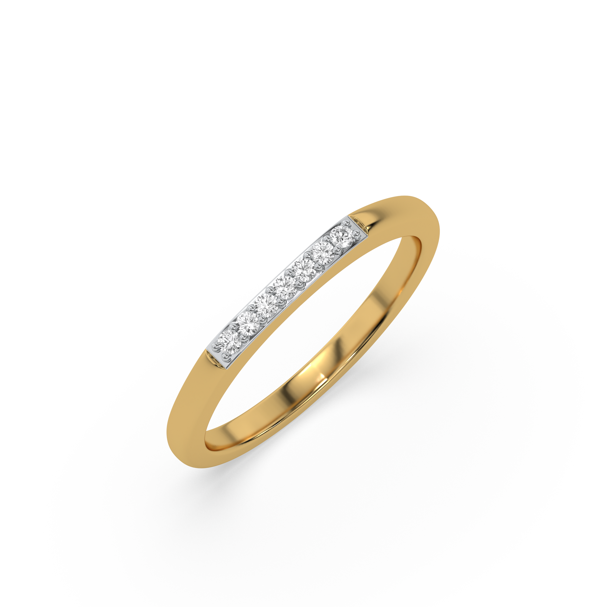 0.08ct Lab Grown Diamond Ring in 18kt Gold Vermeil - Fiona Diamonds - Fiona Diamonds