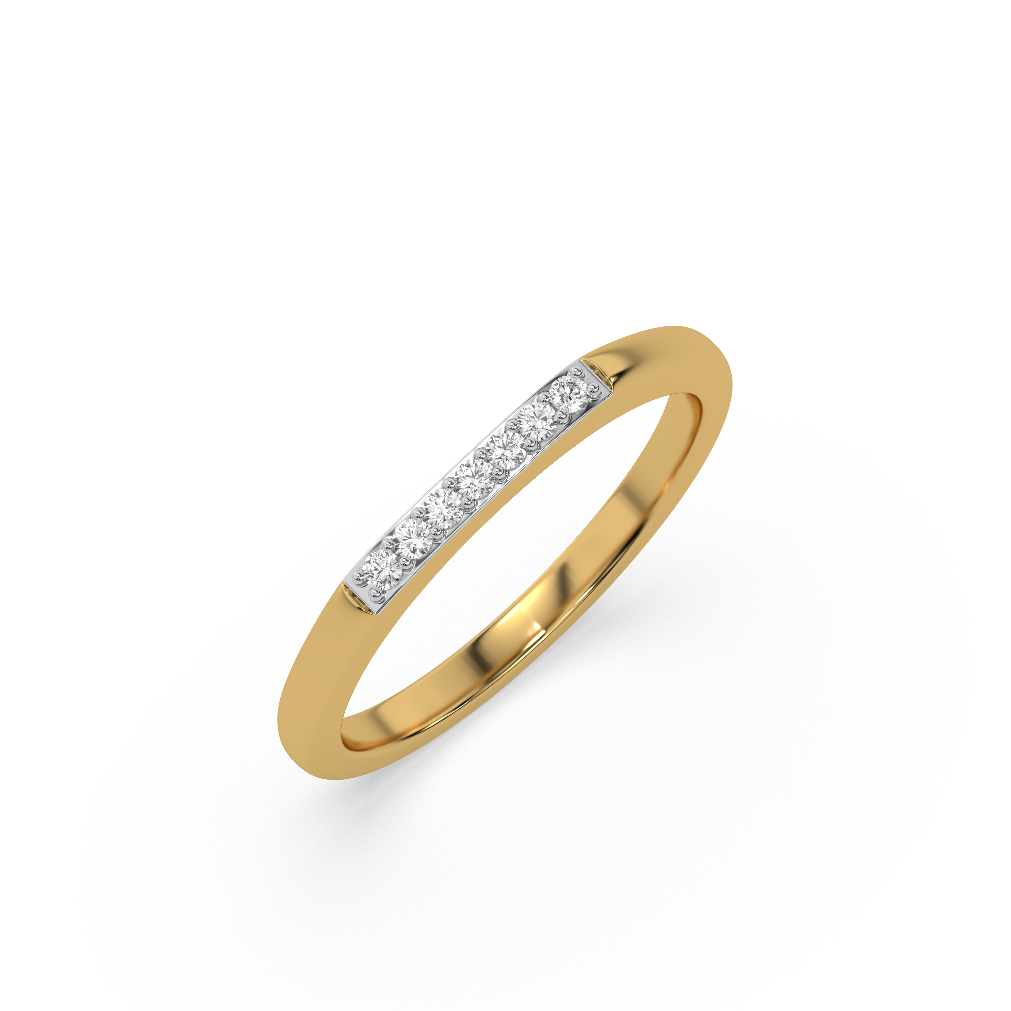0.08ct Lab Grown Diamond Ring in 18kt Gold Vermeil - Fiona Diamonds - Fiona Diamonds