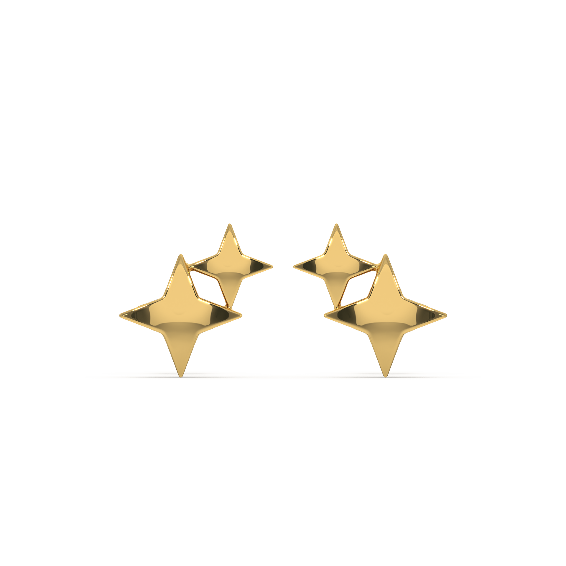 Star Earring 18kt Gold Vermeil - Fiona Diamonds - Fiona Diamonds