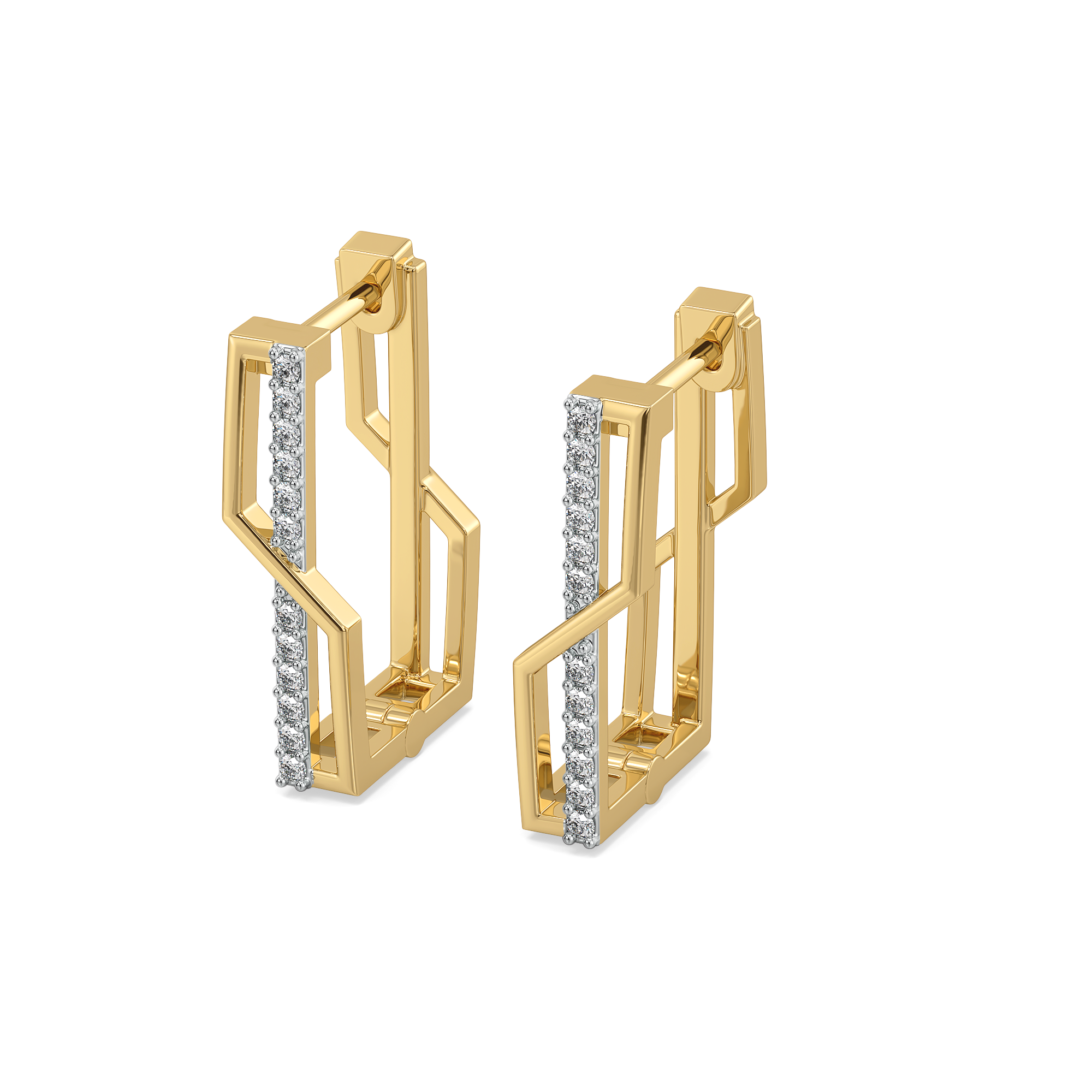 0.3ct Lab Grown Diamond Earring in 18kt Gold Vermeil - Fiona Diamonds - Fiona Diamonds