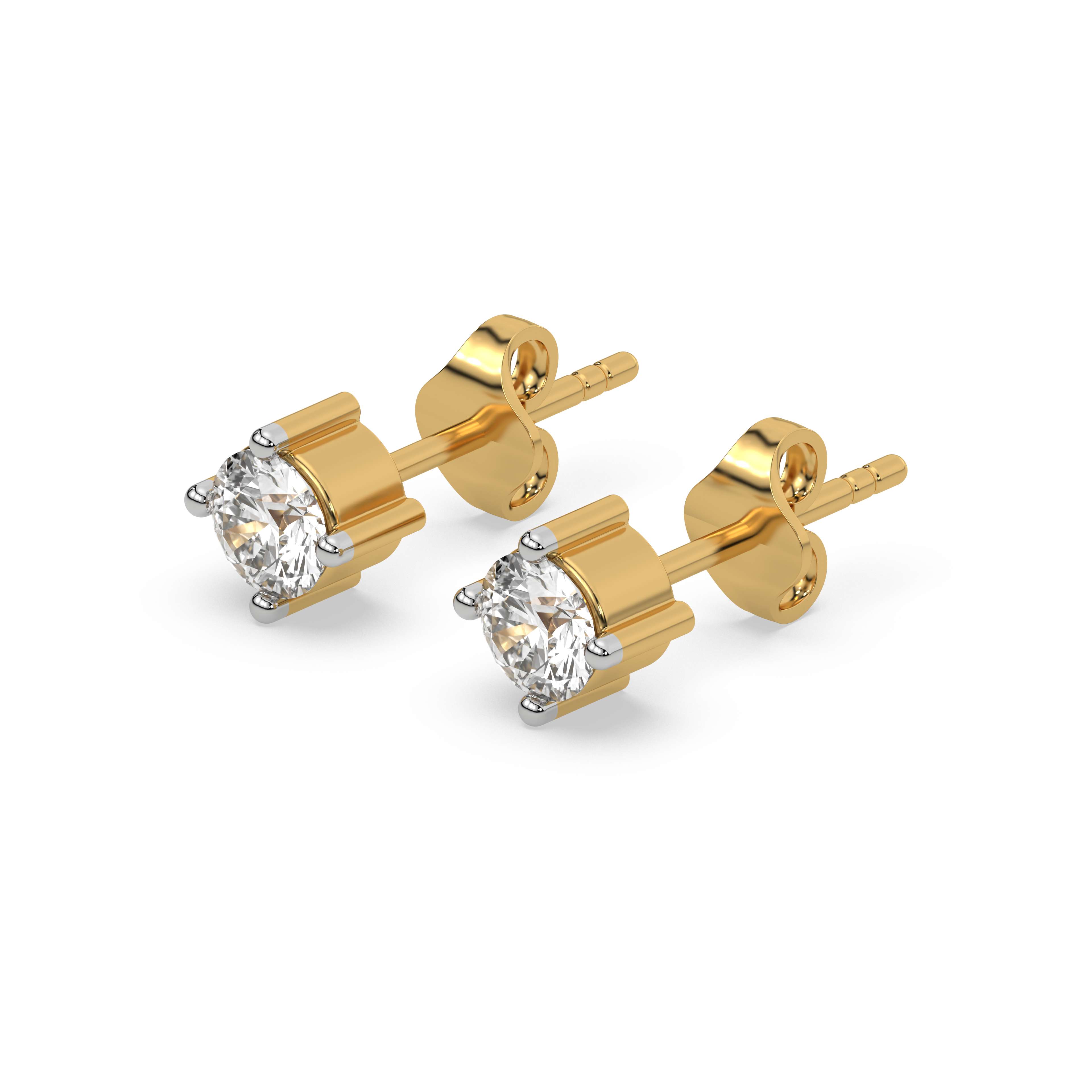 0.43ct Lab Grown Diamond Earring in 18kt Gold Vermeil - Fiona Diamonds - Fiona Diamonds