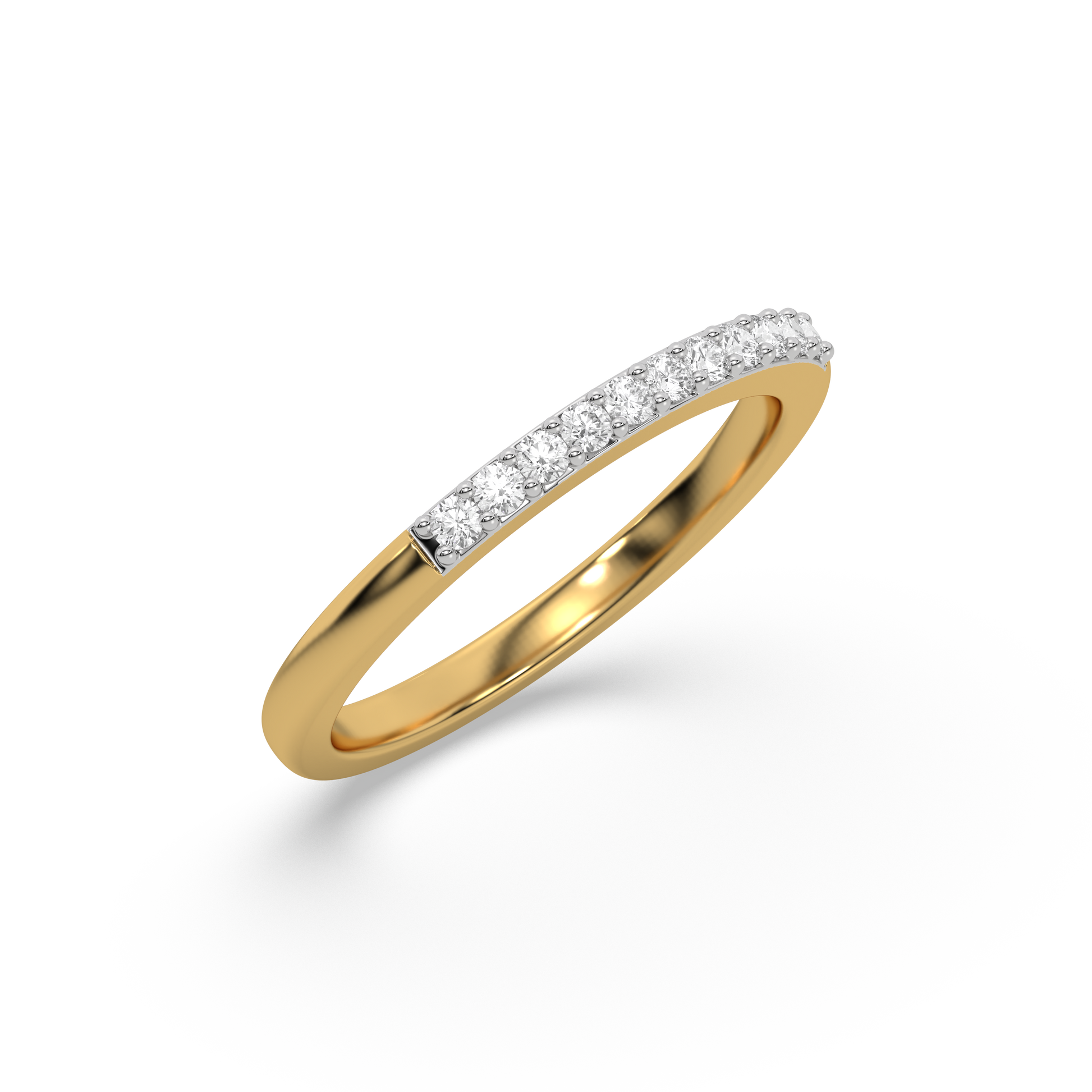 0.17ct Lab Grown Diamond Ring in 18kt Gold Vermeil - Fiona Diamonds - Fiona Diamonds