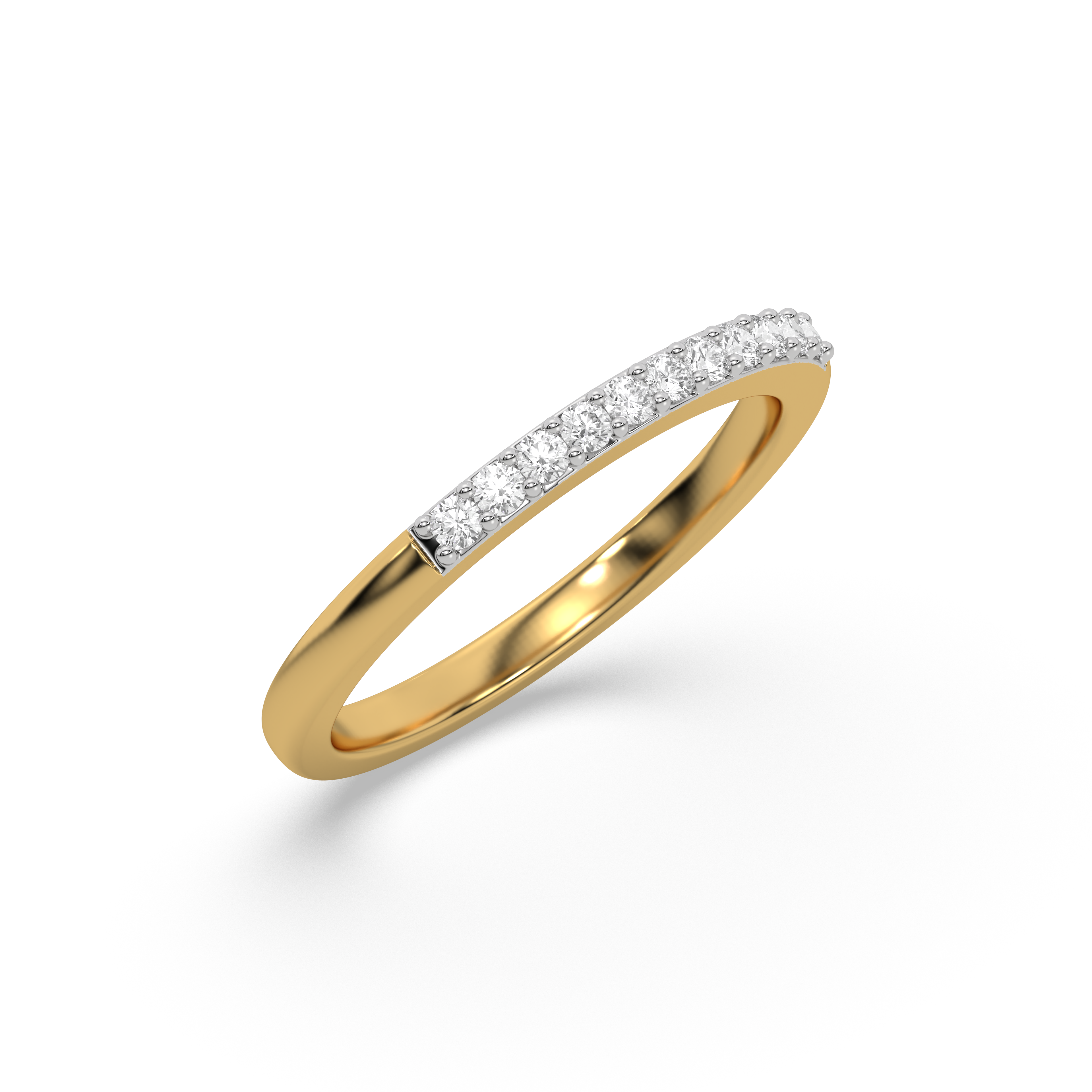 0.17ct Lab Grown Diamond Ring in 18kt Gold Vermeil - Fiona Diamonds - Fiona Diamonds