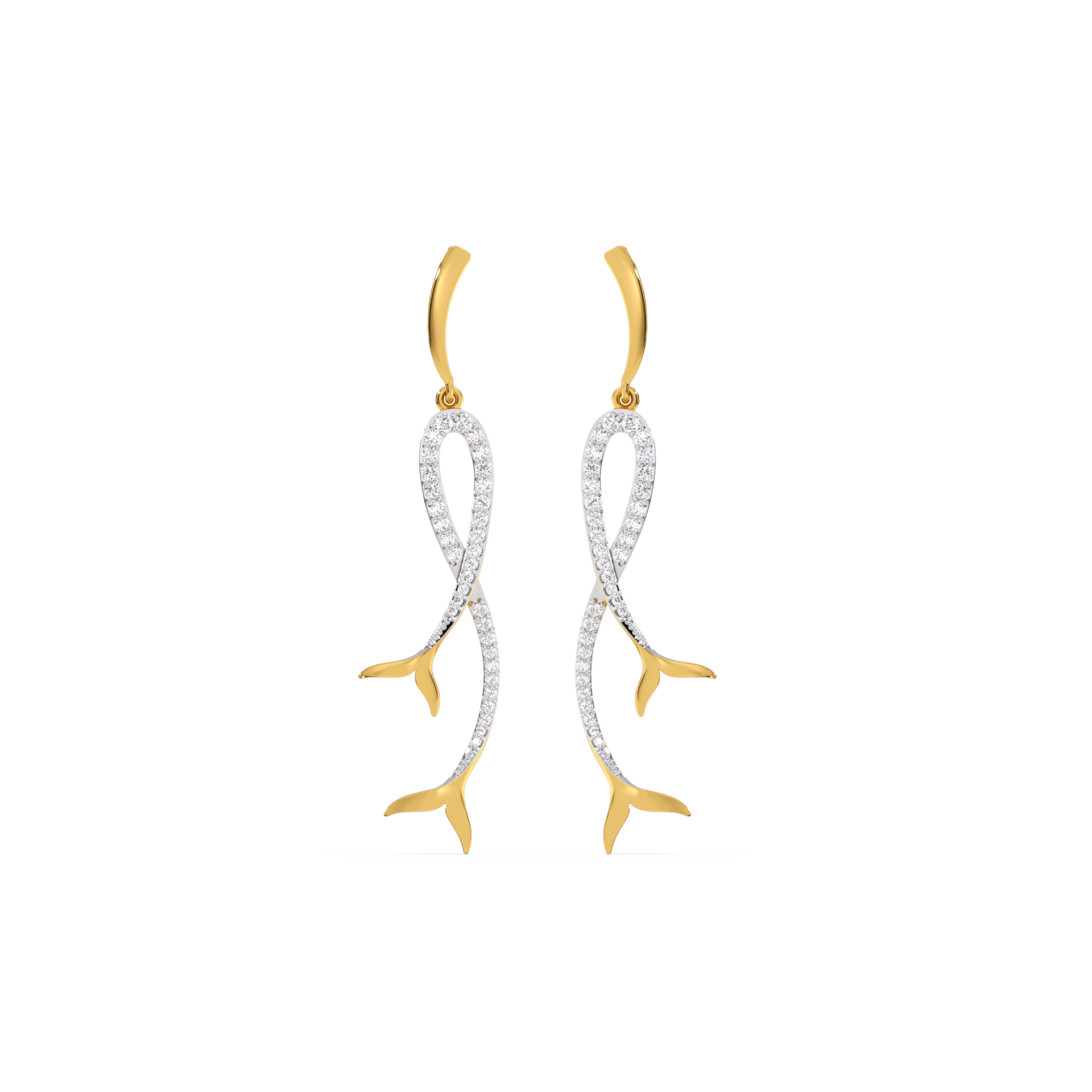 0.69ct Lab Grown Diamond Earring in 18kt Gold Vermeil - Fiona Diamonds - Fiona Diamonds