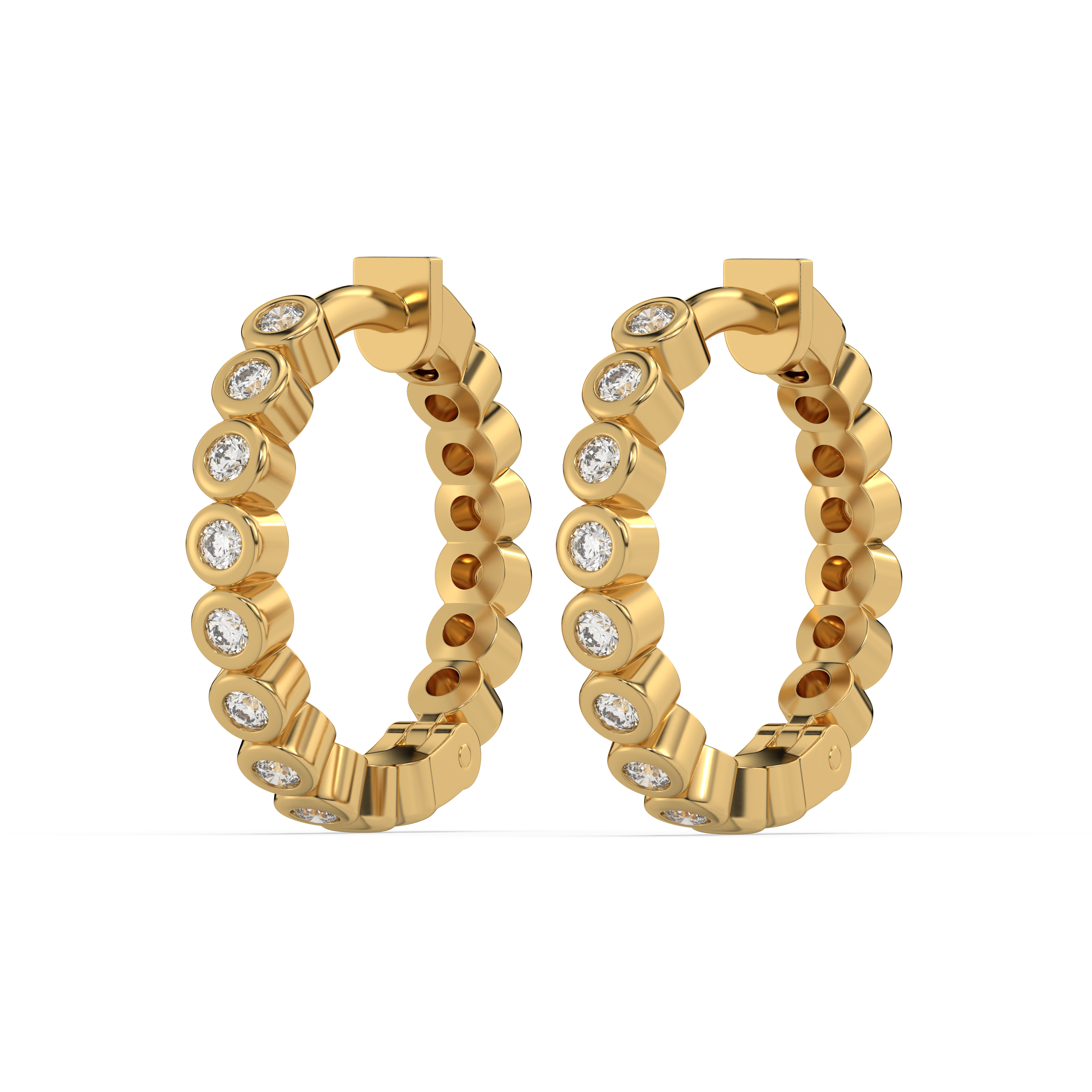 0.35ct Lab Grown Diamond Earring in 18kt Gold Vermeil - Fiona Diamonds - Fiona Diamonds